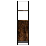 vidaXL Buffet haut chêne fumé 35 5x35x139 cm bois d'ingénierie métal