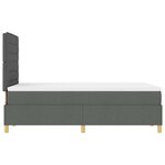 vidaXL Lit à ressorts avec matelas Gris foncé 120 x 190 cm tissu