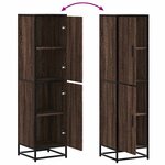 vidaXL Buffet haut chêne marron 35 5x35x139 cm bois d'ingénierie métal