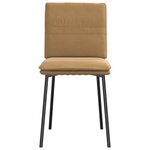 vidaXL Chaises à manger lot de 2 Marron Velours