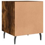 vidaXL Table de chevet chêne fumé 40x40x50 cm bois d'ingénierie