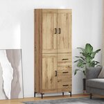 vidaXL Haut Armoire 2 Pièces Chêne artisanal Bois d'ingénierie