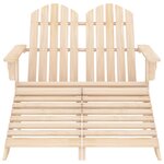 vidaXL Chaise de jardin Adirondack 2 places et repose-pied sapin