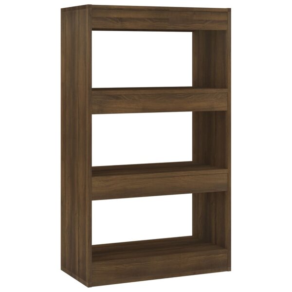 vidaXL Bibliothèque/Séparateur de pièce Chêne marron Bois d'ingénierie