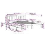 vidaXL Cadre de lit sans matelas 135x190 cm bois de pin massif