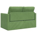 vidaXL Canapé-lit avec coussin Vert clair 122 x 70 x 60 cm Velours