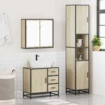 vidaXL Ensemble de meubles de salle de bain 3 Pièces chêne sonoma