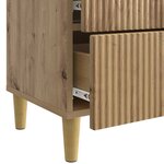 vidaXL Cabinet de chevet avec tiroir Chêne artisanal 62 x 34 5 x 48 cm