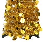 vidaXL Sapin de Noël artificiel escamotable doré 180 cm PET