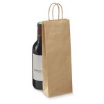 Sac kraft noir avec poignées torsadées pour 2 bouteilles 18 x 39 x 8 cm (lot de 25)