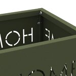 vidaXL Porte-parapluie Olive 15 5 x 15 5 x 49 cm Acier