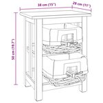 vidaXL Table d'appoint Marron Bois massif d'acajou