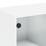 vidaXL Bibliothèque avec portes blanc 136x37x142 cm bois d'ingénierie