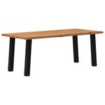 vidaXL Table à manger marron clair bois de chêne massif rectangulaire