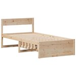 vidaXL Cadre de lit sans matelas 75x190 cm bois de pin massif