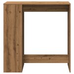 vidaXL Table de bar avec étagères chêne artisanal bois d'ingénierie