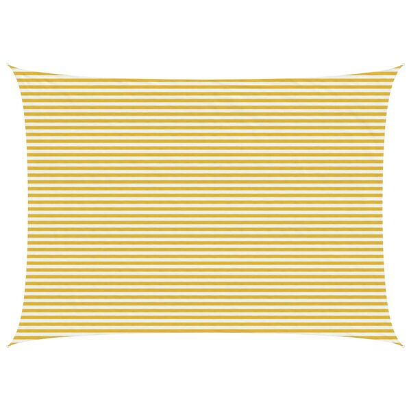 vidaXL Voile d'ombre 5 x 7 m HDPE Rectangulaire Jaune et blanc