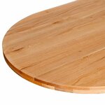 vidaXL Dessus de table 180x90x4 cm bois de chêne massif ovale