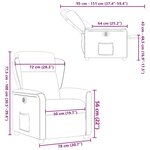 vidaXL Fauteuil de massage inclinable électrique Taupe Tissu