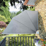 vidaXL Auvent latéral pliable de balcon Gris 160 x 240 cm