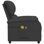 vidaXL Fauteuil électrique de massage Noir Tissu