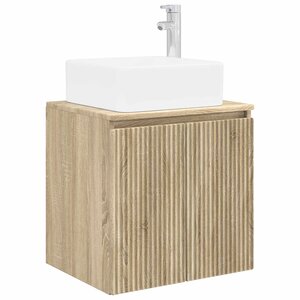 vidaXL Vanité de lavabo mural Chêne Sonoma 53 x 35 x 63 cm