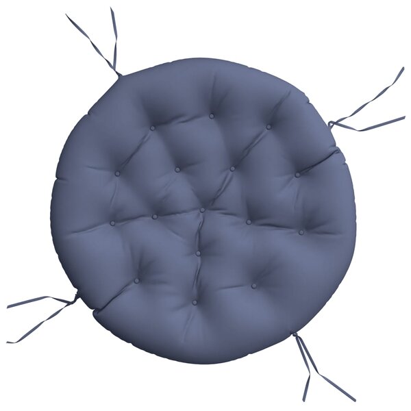 vidaXL Coussin rond bleu marine Ø 100x11 cm tissu oxford