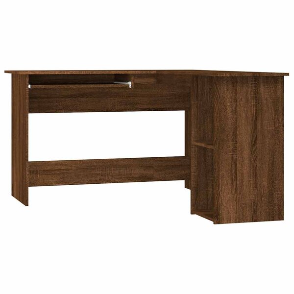 vidaXL Bureau d'angle chêne marron 120x140x75 cm bois d'ingénierie