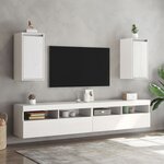 vidaXL Armoires murales 2 Pièces Blanc 30x30x60 cm Bois de pin massif