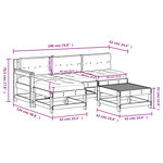 vidaXL Salon de jardin 5 Pièces avec coussins bois de pin imprégné