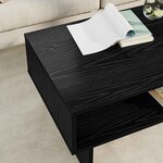 vidaXL Table basse Chêne noir 80 x 46 x 35 cm Bois d'ingénierie