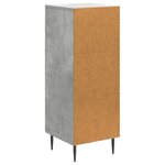 vidaXL Buffet Gris béton 33 x 34 5 x 89 5 cm Bois d'ingénierie
