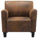 vidaXL Canapé-chaise Marron 70x69x72 cm Similicuir