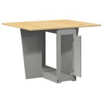 vidaXL Table à manger papillon pliable Corona gris bois de pin massif