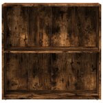 vidaXL Bibliothèque chêne fumé 80x30x77 cm bois d'ingénierie
