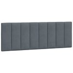 vidaXL Coussin de tête de lit Hanko gris foncé 137 cm velours