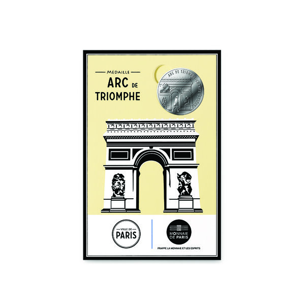 Mini-médaille arc de triomphe et sa cartelette
