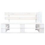 vidaXL Banc d'angle palette de jardin bois blanc