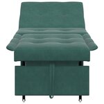 vidaXL Canapé-lit Vert foncé 67 x 194 x 38 cm Velours