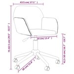 vidaXL Chaises pivotantes à manger lot de 2 Gris foncé Tissu