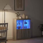 vidaXL Buffet sonoma gris 81x37x100 cm bois d'ingénierie