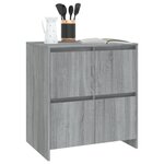 vidaXL Buffets 2 Pièces Sonoma gris 70x41x75 cm Bois d'ingénierie