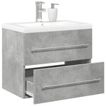 vidaXL Ensemble de meubles de salle de bain 2 Pièces gris béton