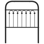 vidaXL Tête de lit métal noir 80 cm