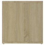 vidaXL Meuble TV blanc et chêne sonoma 72x35x36 5 cm bois d’ingénierie