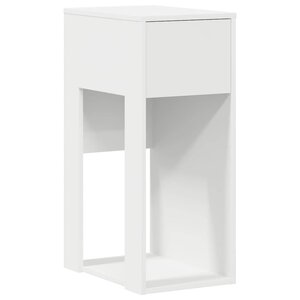 vidaXL Support de tour d'ordinateur avec tiroir blanc 30x44x74 cm