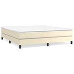 vidaXL Cadre de lit sans matelas crème 180x200 cm similicuir