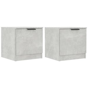 vidaXL Tables de chevet 2 Pièces Gris béton 40x39x40 cm