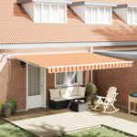 vidaXL Auvent rétractable automatique avec LED Jaune et Orange 450x300 cm