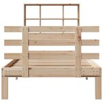 vidaXL Lit bibliothèque sans matelas 90x190 cm bois de pin massif